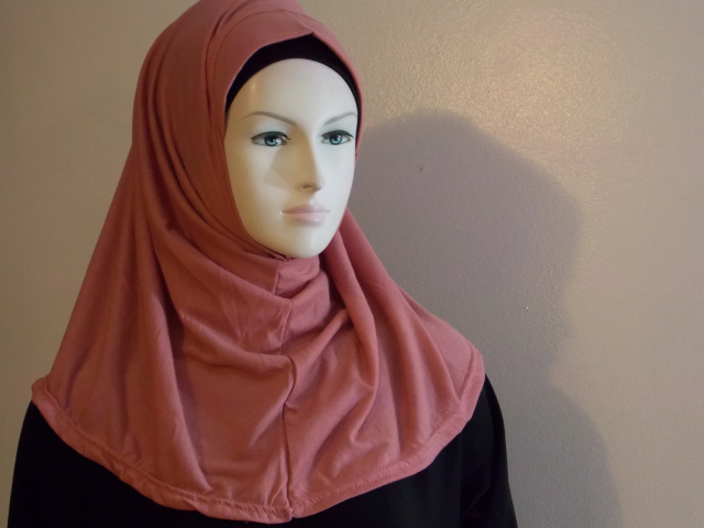 Rusty color 1 piece girls hijab 2